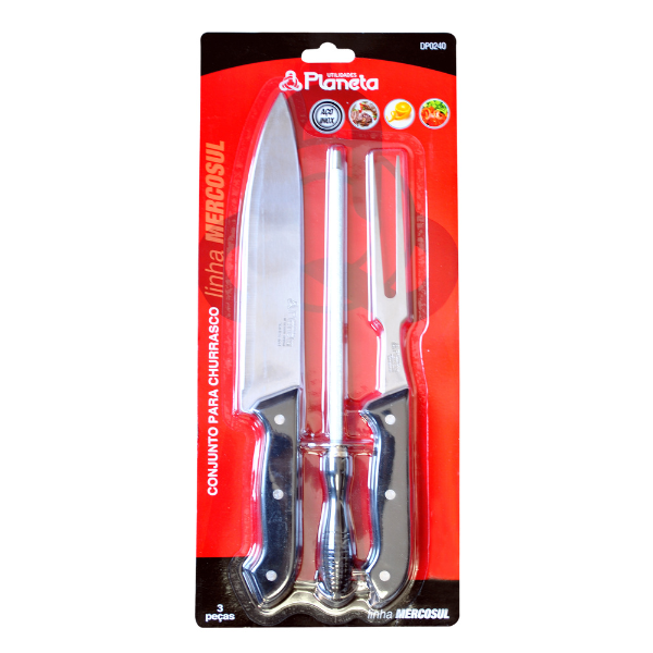Conjunto para Churrasco 3 Peças Mercosul