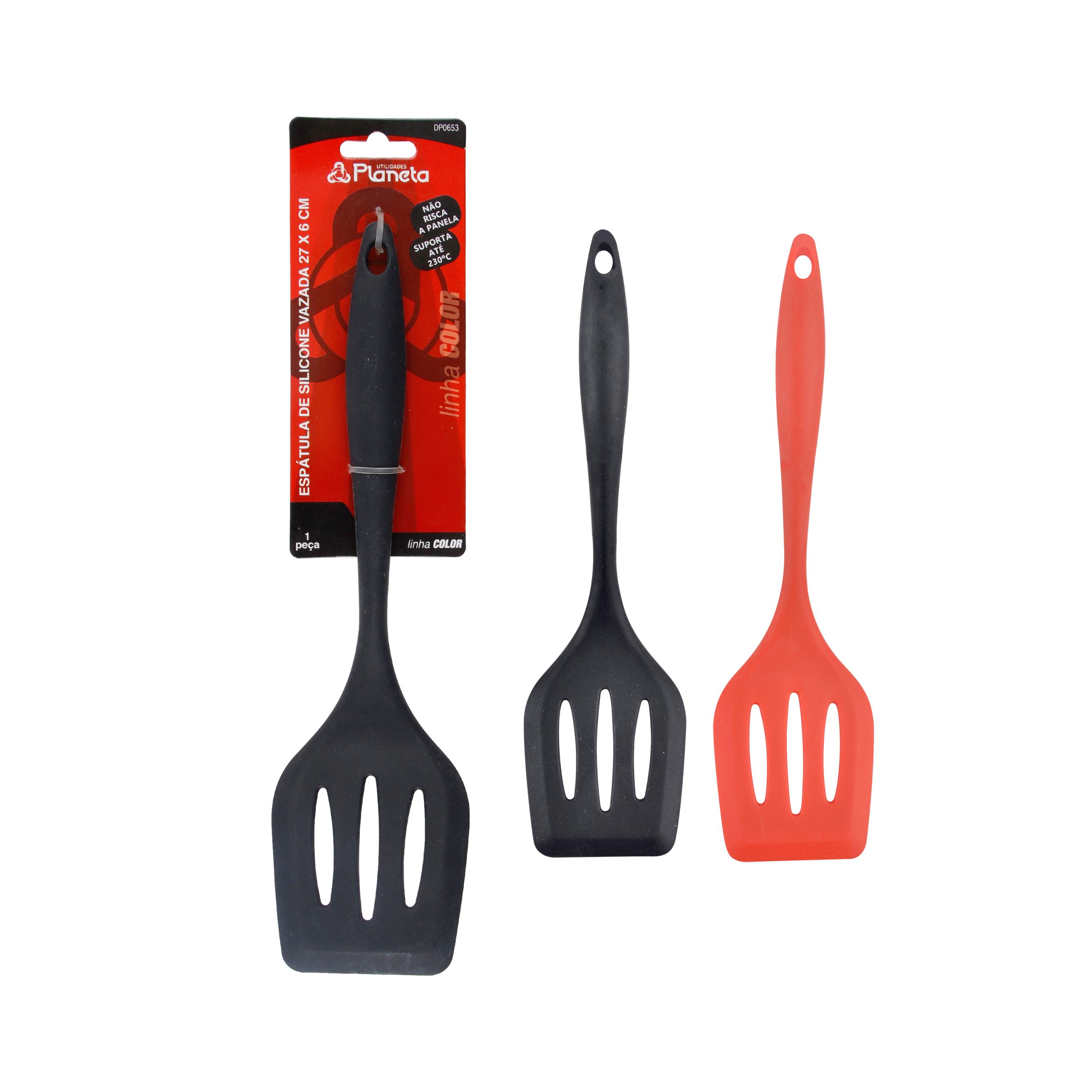 Espátula de Silicone Vazada Color