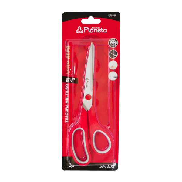 Tesoura Multiuso 8,5" Duas Cores Alfa