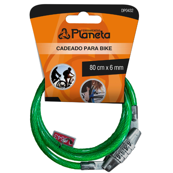 Cadeado para Bike c/ Segredo 80 cm 6 mm