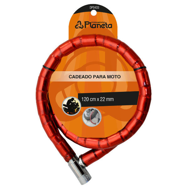 Cadeado para Moto 120 cm 22 cm