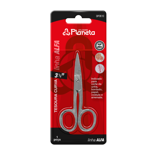 Tesoura Ponta Curva 3 1/2" Alfa