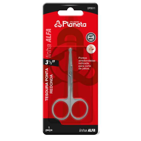 Tesoura Ponta Redonda 3 1/2" Alfa