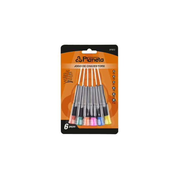 Jogo de Chaves Torx para Eletrônicos 6 Peças