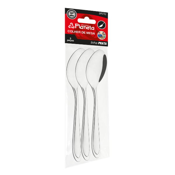 Colher de Mesa Prata 3 Peças